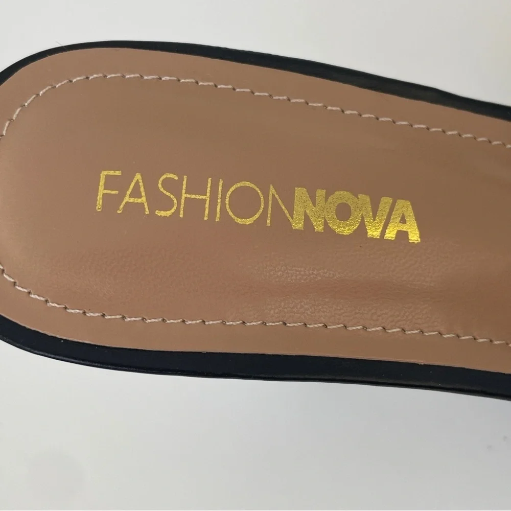 Fashion Nova Black Braided Heels